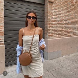 Zara linen mini dress